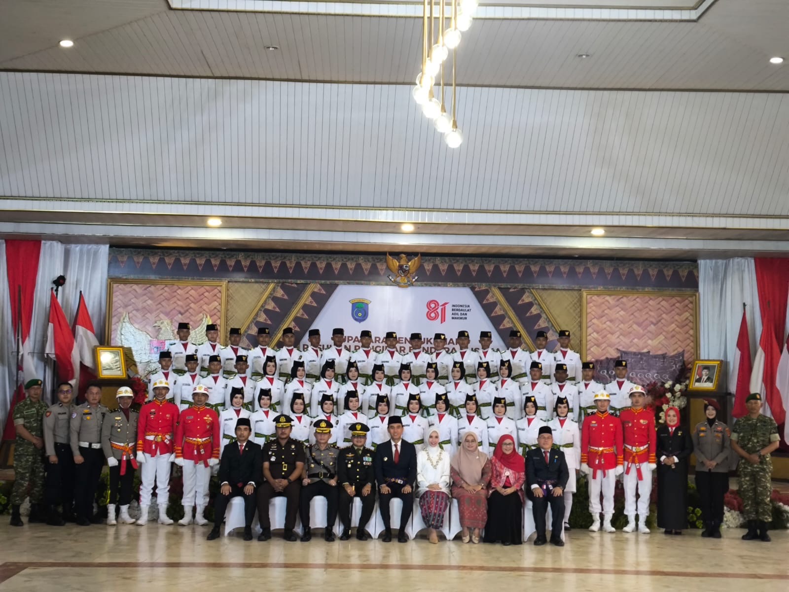 Dukung Generasi Penerus Bangsa, Wakapolres OKI Hadiri Pengukuhan Paskibraka 2026