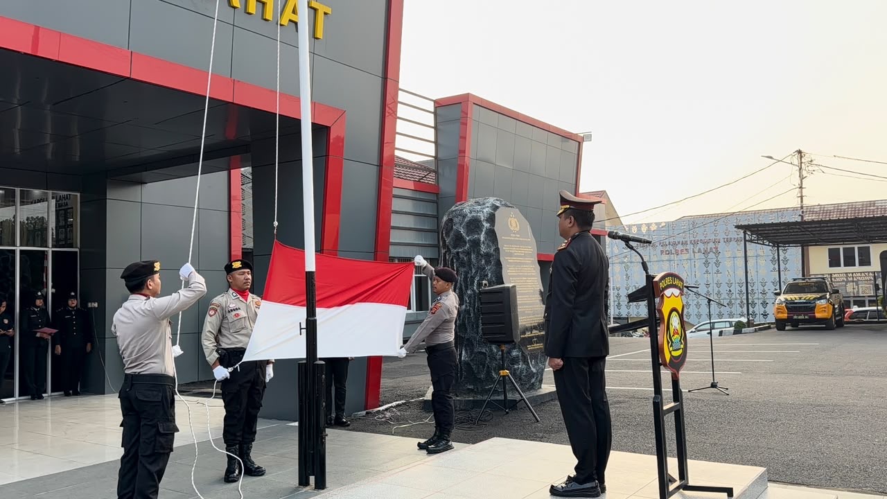 Upacara Peringatan HUT RI ke 81 Polres Lahat