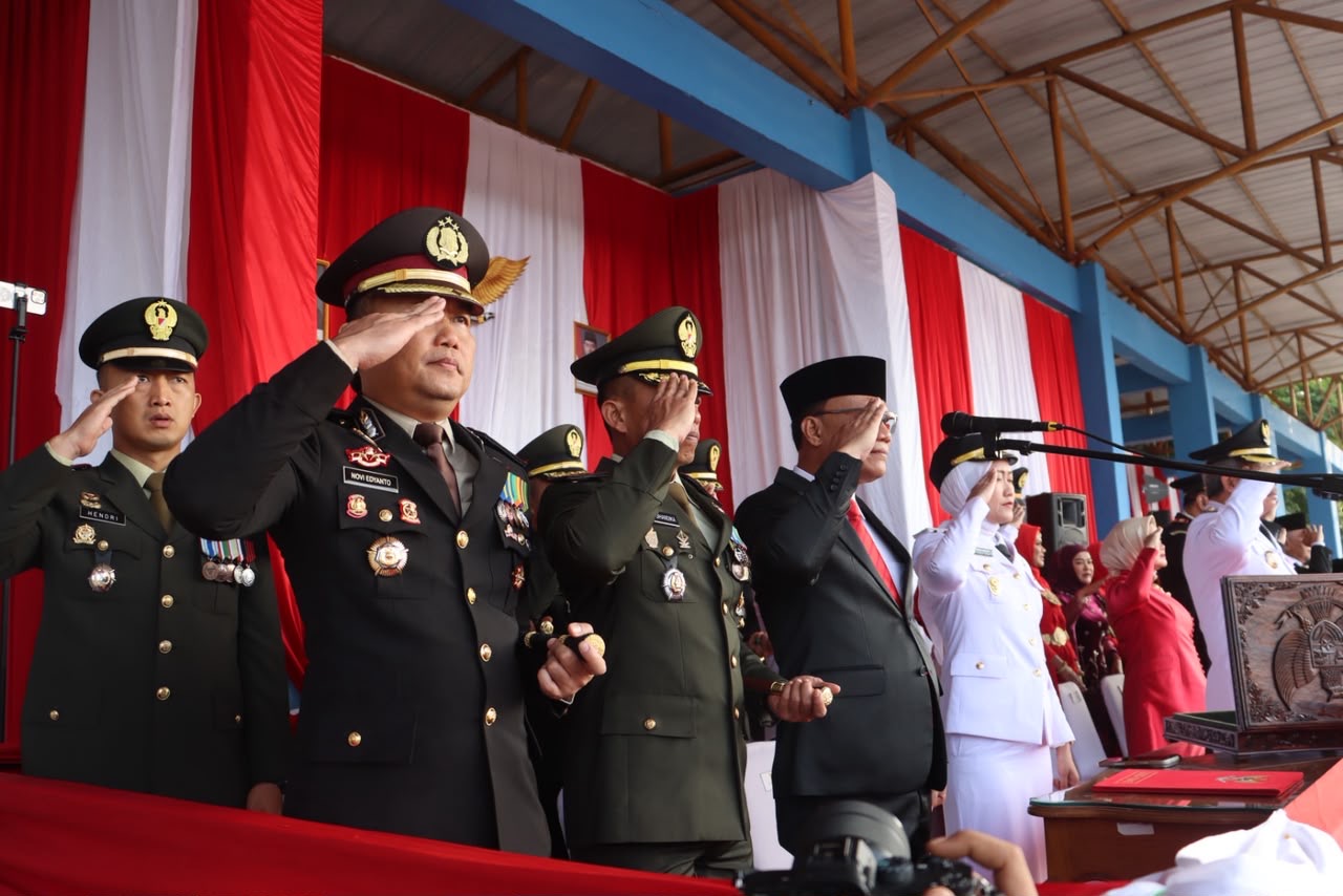 Kapolres Lahat Hadiri Upacara HUT RI ke-81 di Lapangan MTQ Lahat
