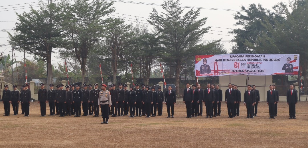 POLRES OGAN ILIR GELAR UPACARA PERINGATAN HUT KEMERDEKAAN RI KE-81 TAHUN 2026
