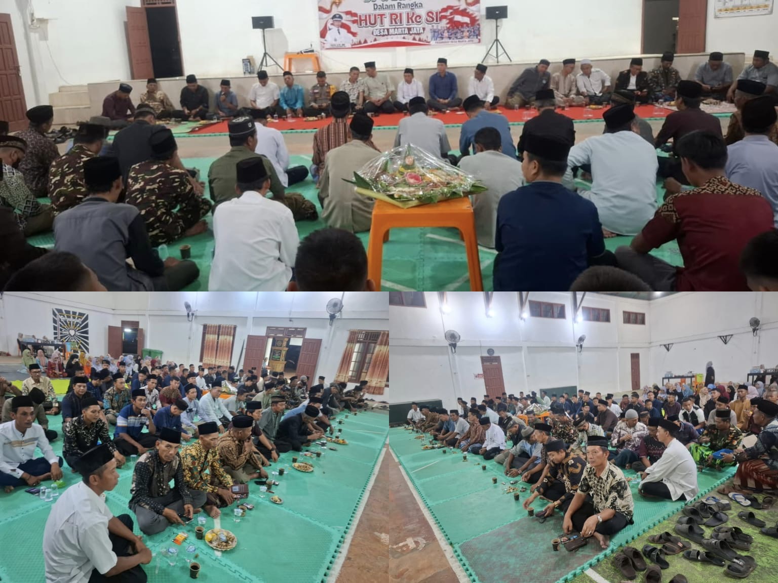 Doa Bersama HUT ke-81 RI di Martajaya, Polsek Lubuk Raja Ajak Warga Perkuat Persatuan