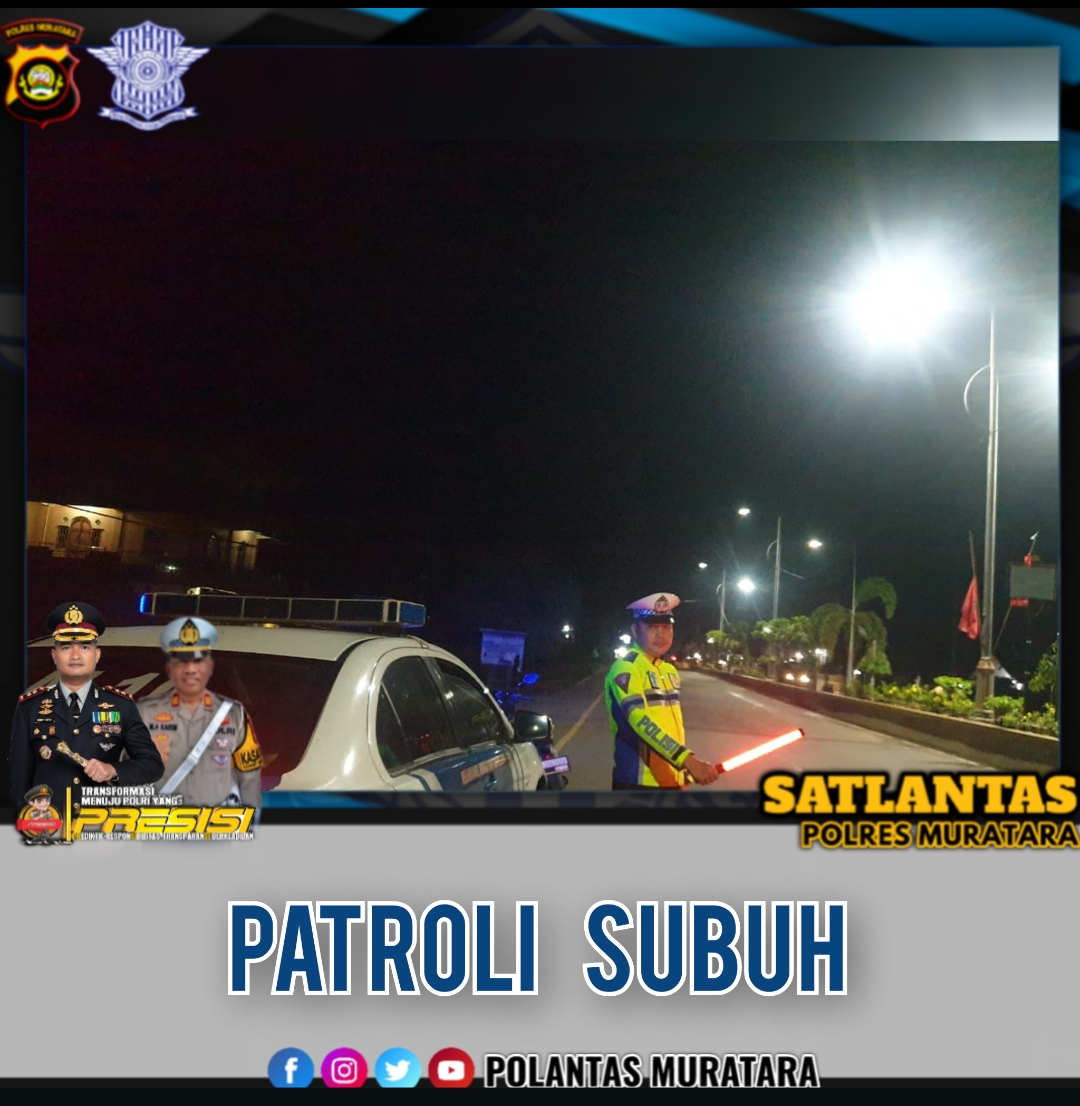 Sat Lantas Polres Muratara Laksanakan Patroli Dini Hari, Pastikan Jalinsum Aman dan Lancar
