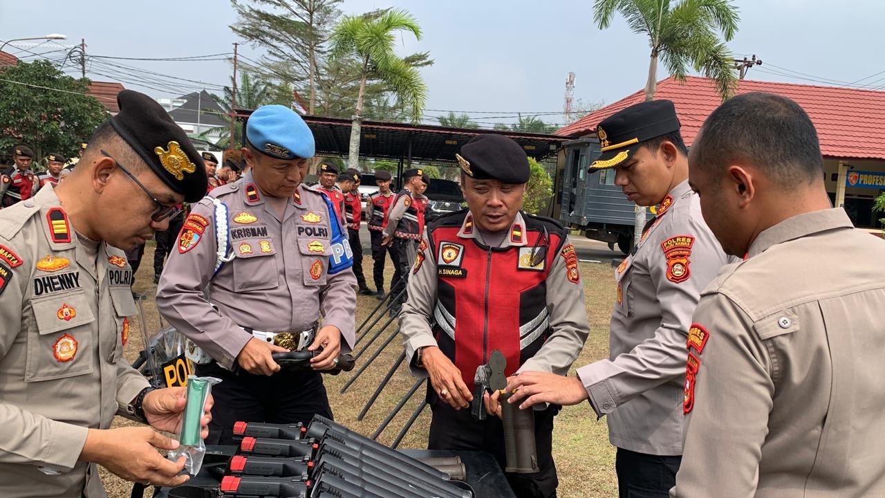 Kesiapsiagaan Pengamanan Kamtibmas, Kapolres Musi Rawas Cek Langsung Sarpras dan Latihan Dalmas Sat Samapta
