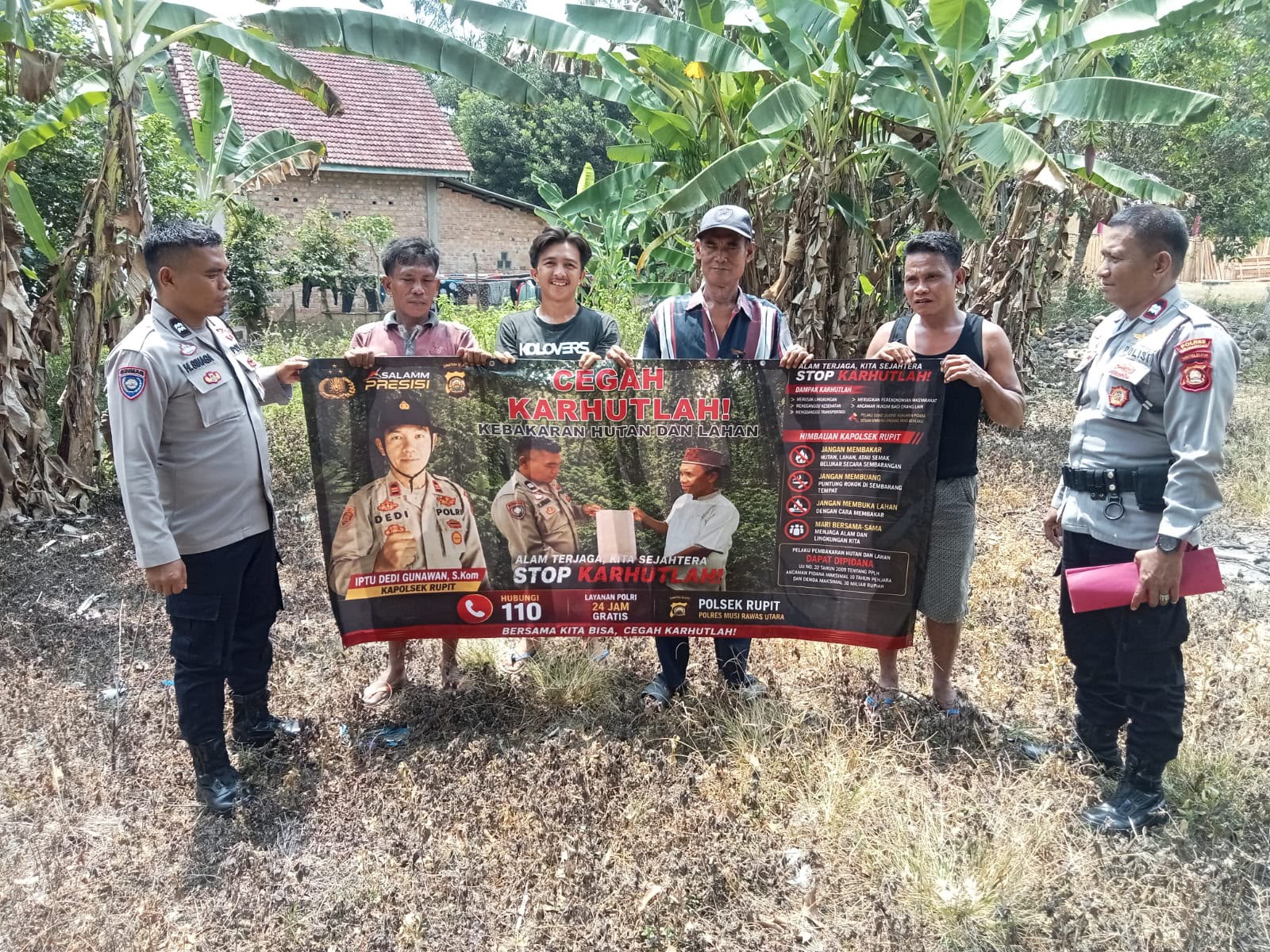 Cegah Karhutla Sejak Dini, Polsek Rupit Gencarkan Mitigasi dan Edukasi Warga Desa Tanjung Beringin