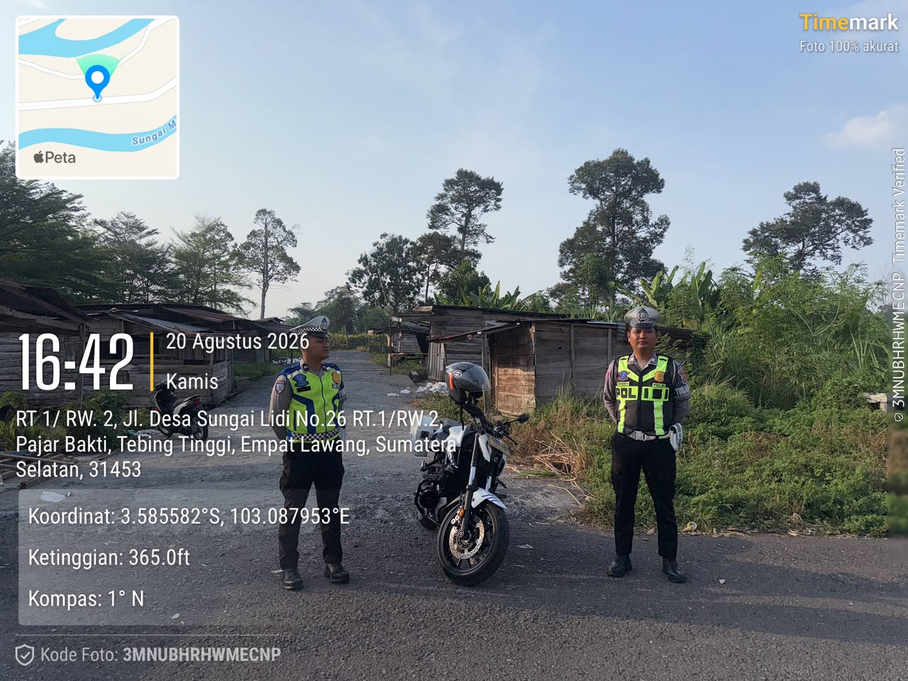 Berikan Rasa Aman dan Nyaman Bagi Masyarakat, Satlantas Polres Empat Lawang Intensifkan Patroli Sore