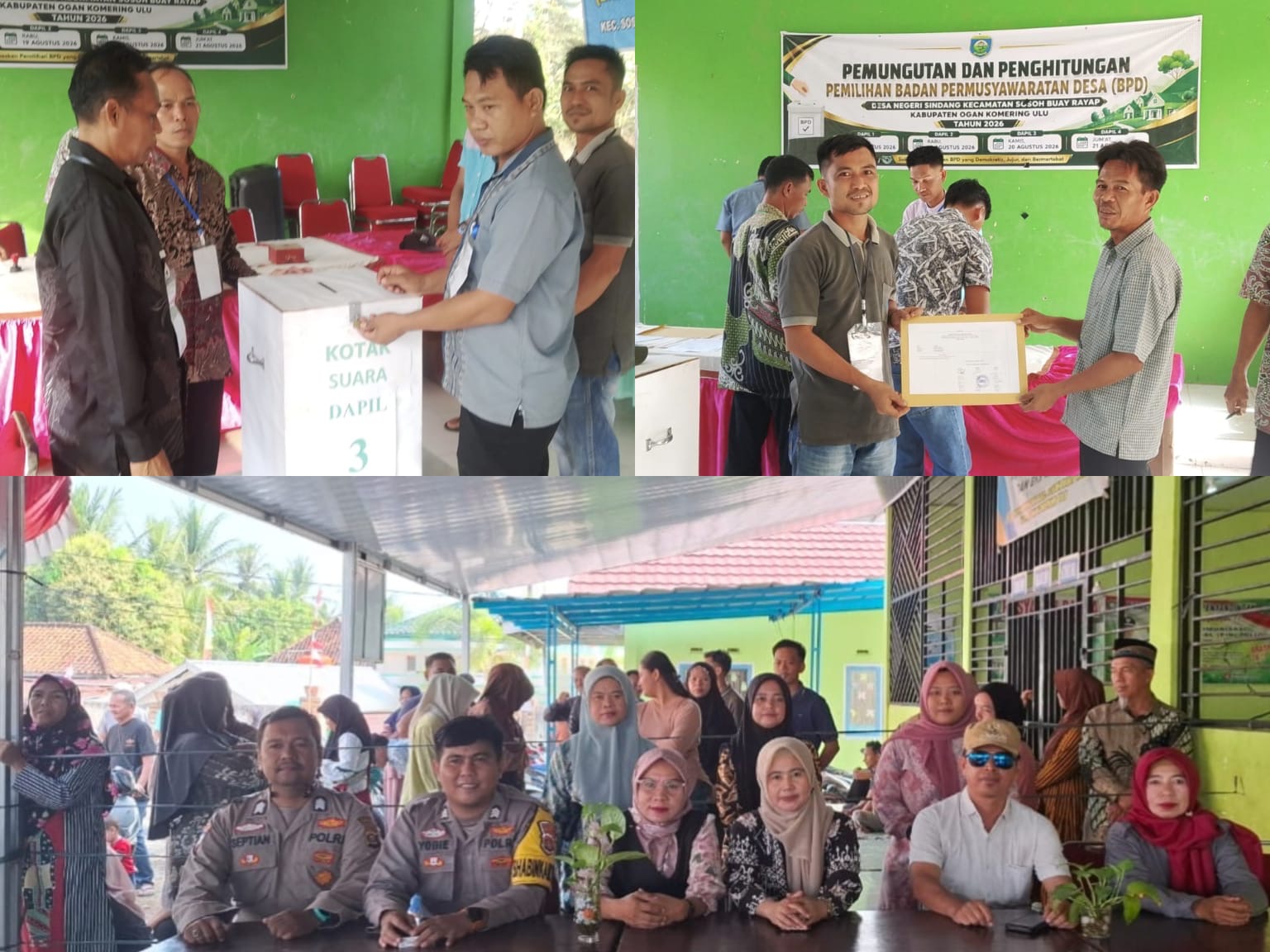 Pemilihan BPD di Tiga Desa Sosoh Buay Rayap Berlangsung Aman, Polisi Pastikan Situasi Kondusif