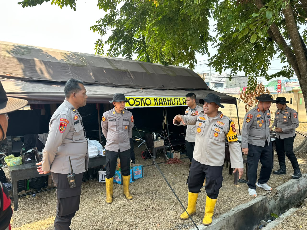 Kaopsda Aman Nusa II Tinjau Kesiapan Pos Pantau Polda Sumsel di Ogan Ilir