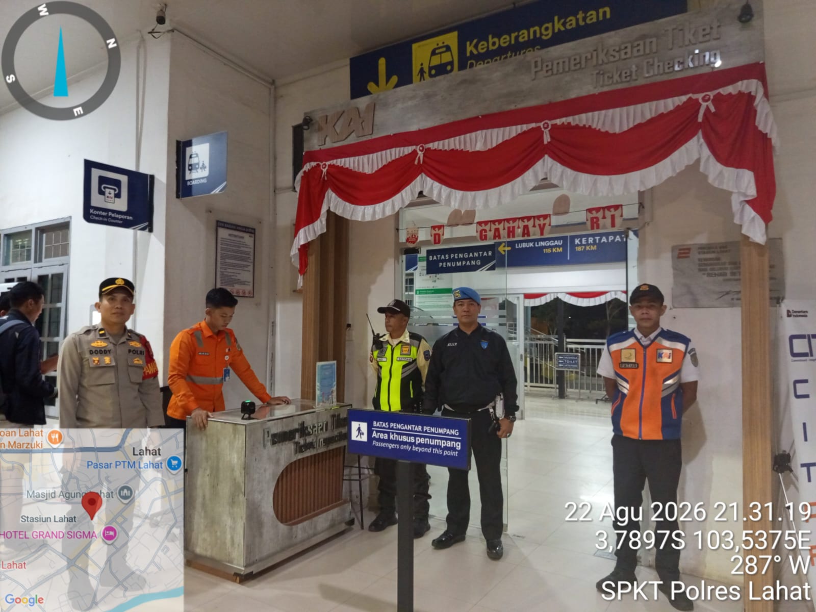 Polres Lahat Gelar Patroli Malam, Pastikan Stasiun dan Rumdin Kapolres Tetap Aman