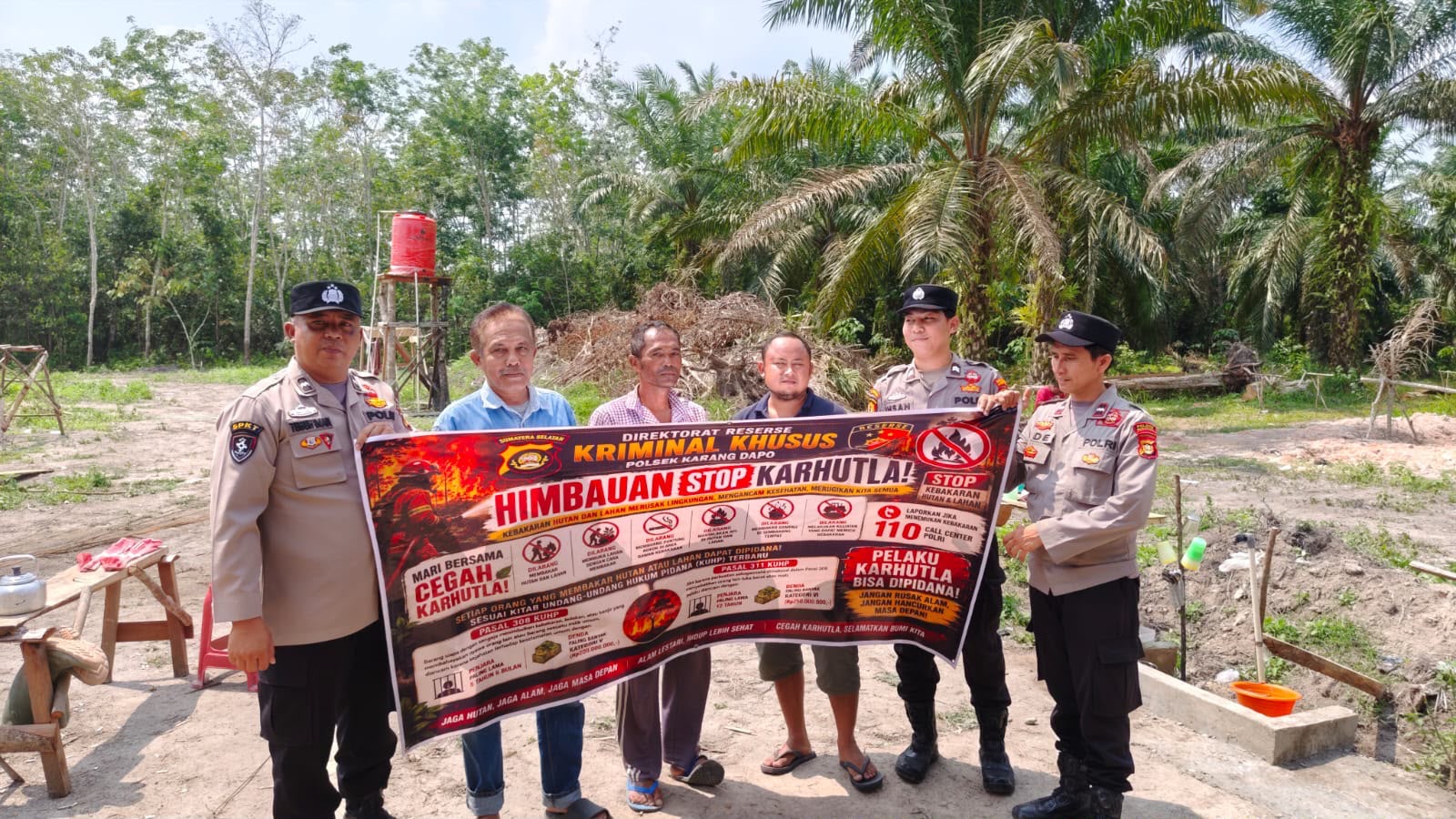 Polsek Karang Dapo Intensifkan Patroli dan Imbauan Karhutbunlah, Pastikan Wilayah Nihil Titik Api