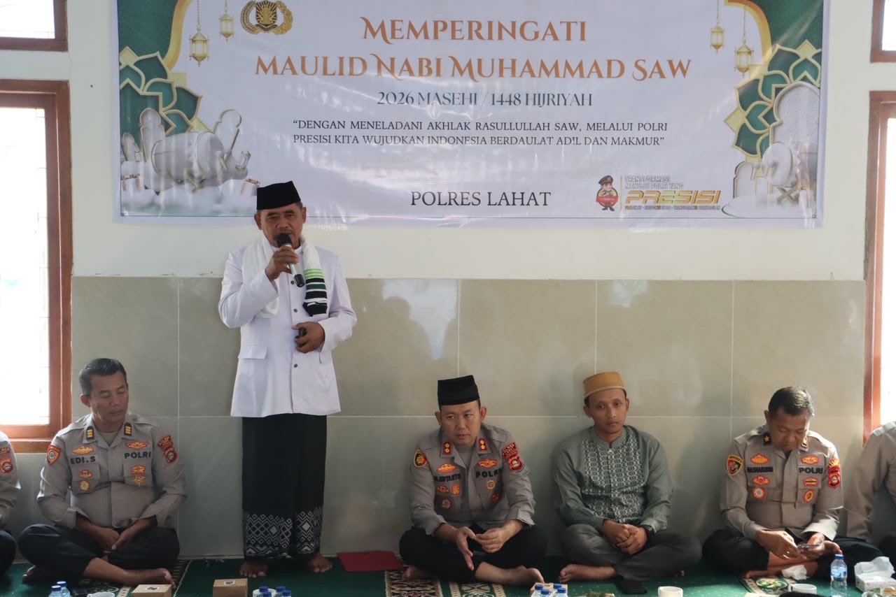 Polres Lahat Peringati Maulid Nabi Muhammad SAW 1448 H, Kapolres Ajak Personel Teladani Akhlak Rasulullah