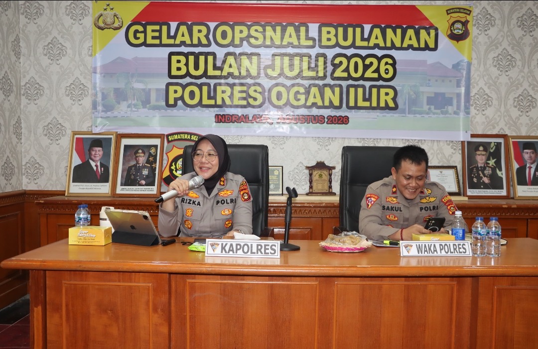 Tingkatkan Kinerja dan Evaluasi Pelaksanaan Tugas, Kapolres Ogan Ilir Pimpin Gelar Opsnal