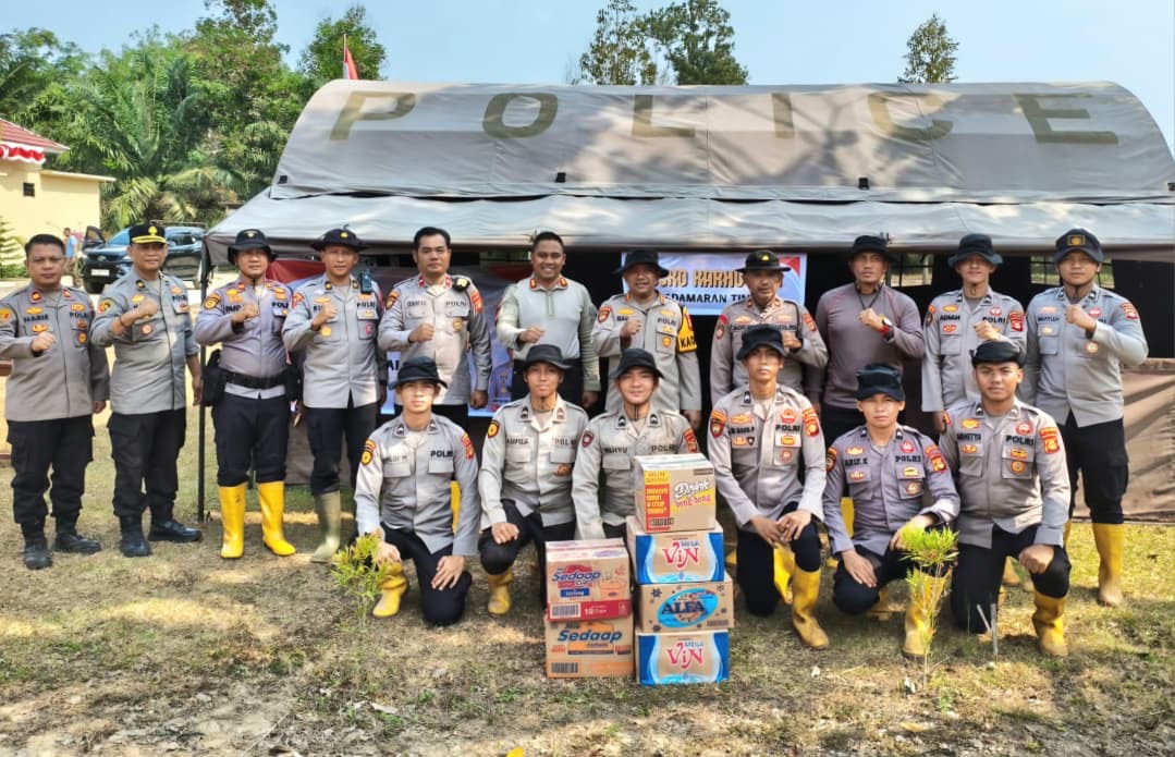 Perkuat Penanganan Karhutla, Dir Samapta Polda Sumsel Cek Posko BKO di Pedamaran Timur
