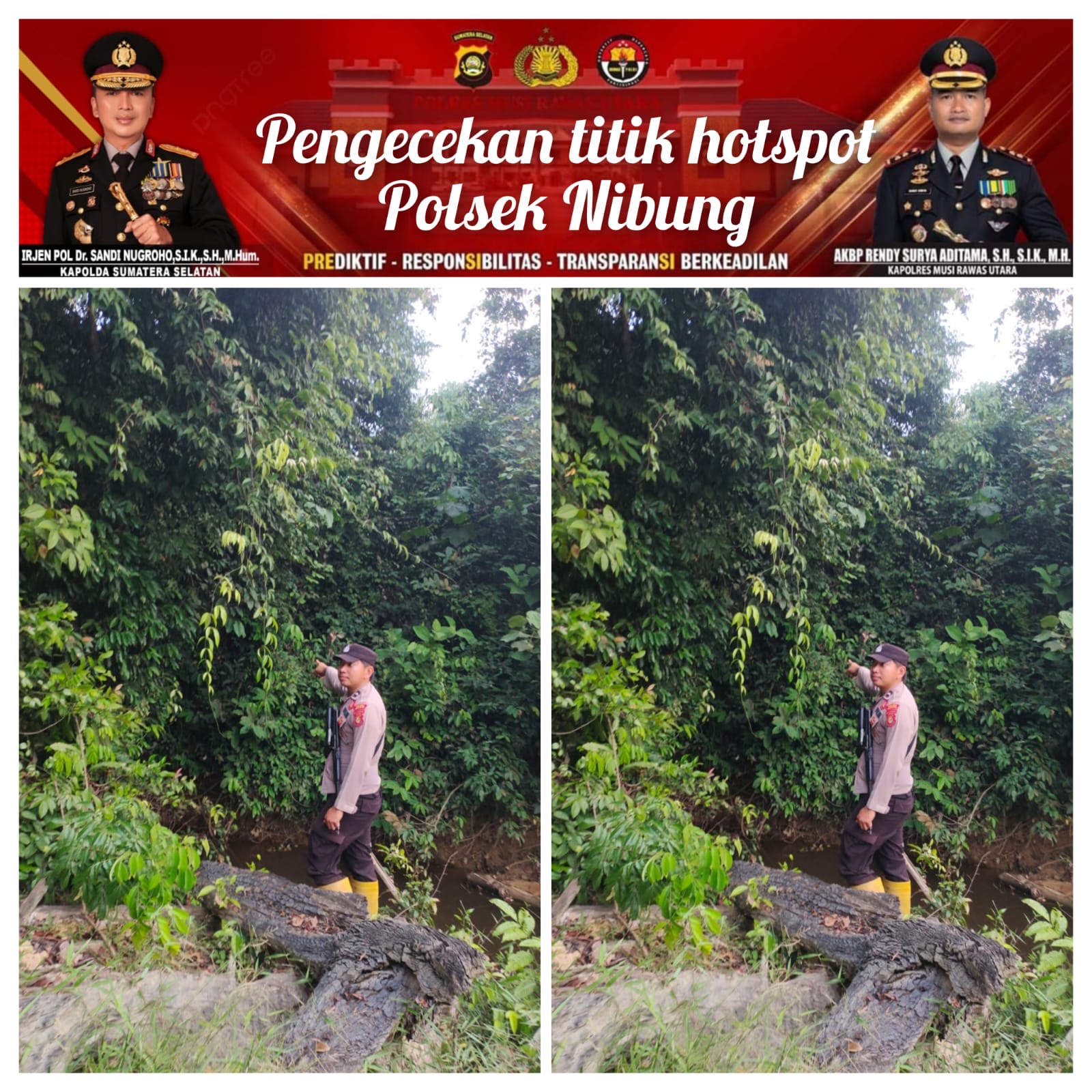 Tindak Lanjut Hotspot, Polsek Nibung Lakukan Ground Check di Kawasan Hutan Desa Tebing Tinggi