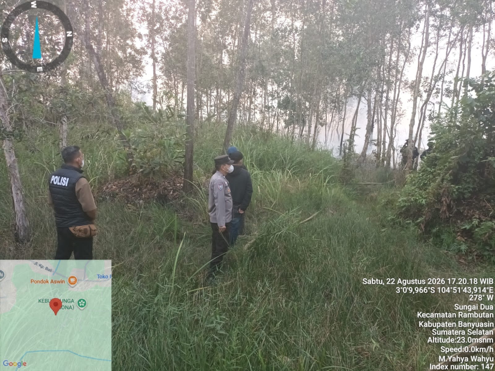 Polsek Banyuasin I Padamkan Karhutla Seluas 1 Hektare di Sungai Gerong