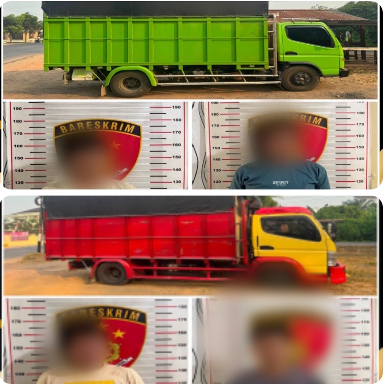 Patroli Hunting Polsek Sekayu Amankan Dua Truk Angkut 20 Ribu Liter Minyak Cong Diduga Hasil Masakan Ilegal