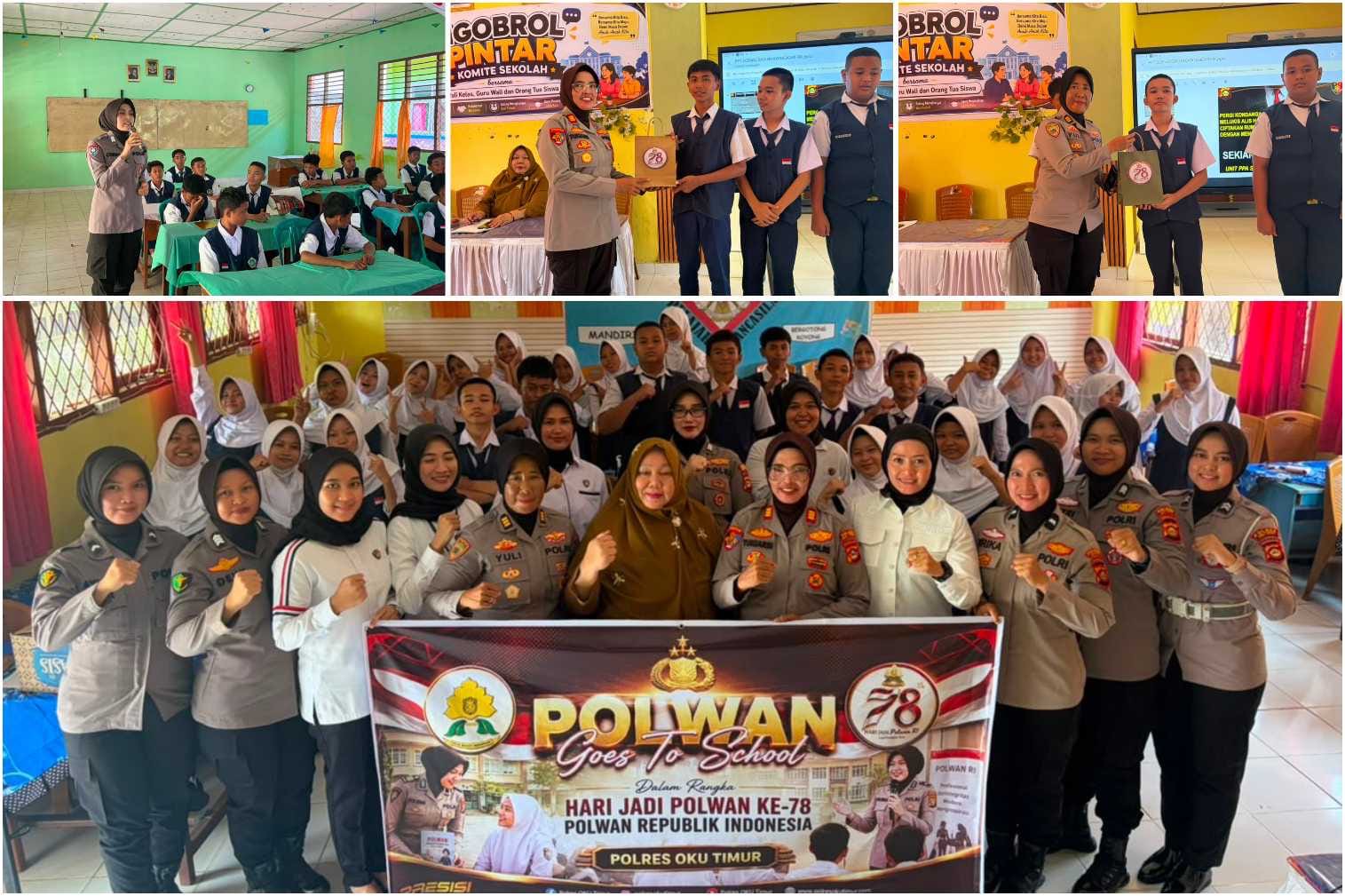 HUT Polwan ke-78, Polwan Polres OKU Timur Edukasi Pelajar di Dua Sekolah