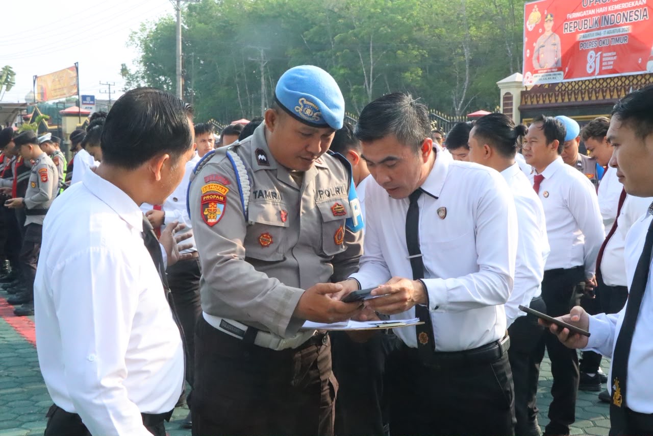 Polres OKU Timur Gelar Operasi Taktis, Tegakkan Disiplin dan Bersih dari Judi Online!