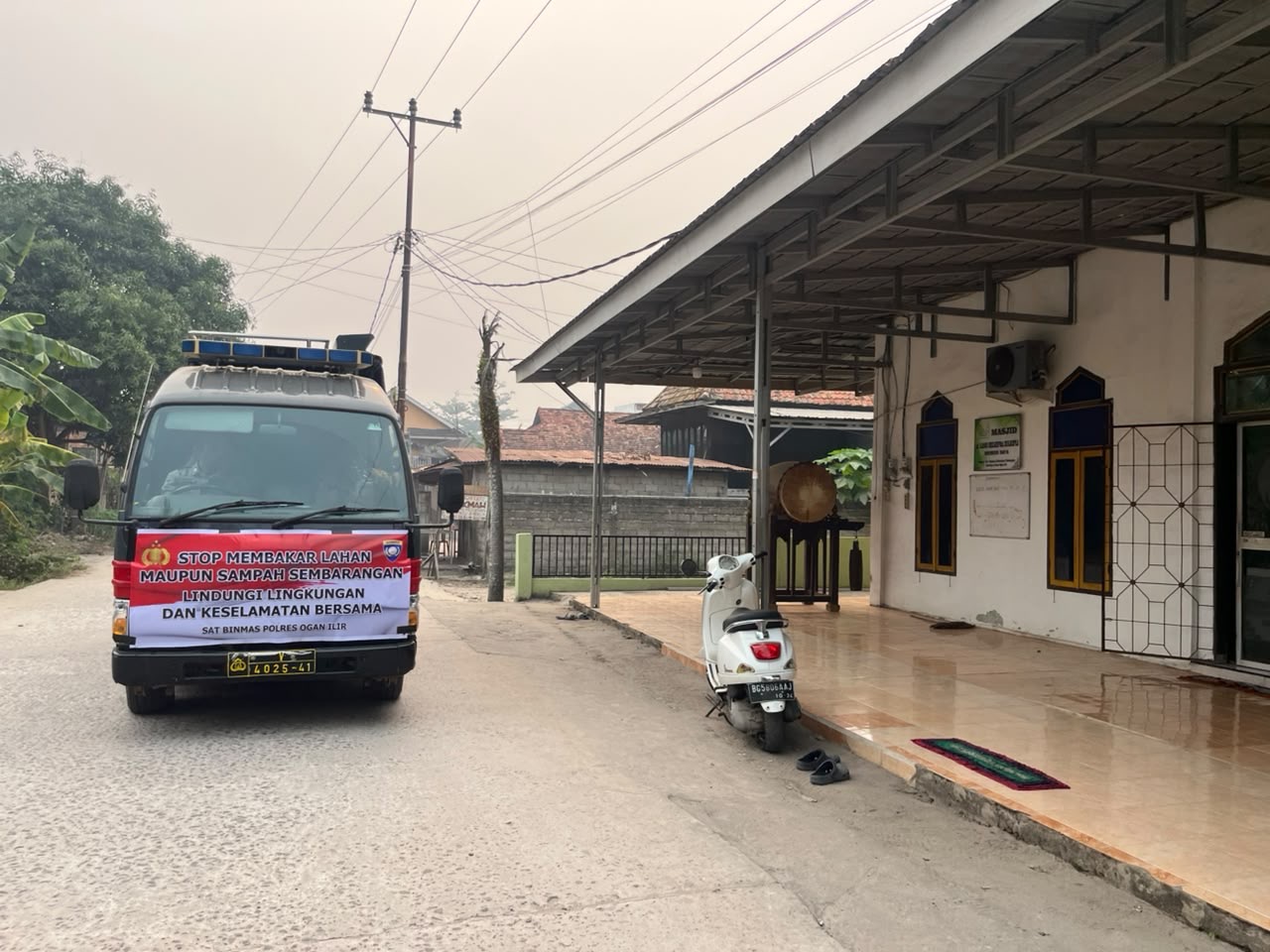 Satbinmas Polres Ogan ilir Gencarkan Penyuluhan Keliling Pada Masyarakat  Perkuat Langkah Preventif Cegah Karhutla