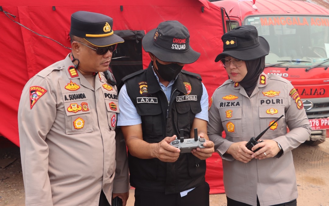 Pantau dari Udara, Kapolres Ogan Ilir Perketat Deteksi Dini Karhutla di Sungai Rambutan dan Pegayut