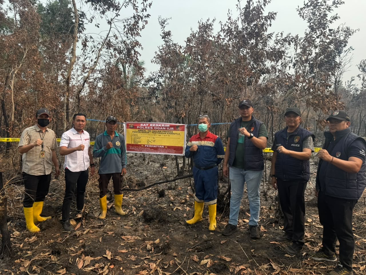 Satreskrim Polres Ogan Ilir Tegas Usut Pembakaran Hutan Seluas 10 Hektare di Sungai Rambutan